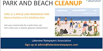 Hauptbild für Park and Beach Cleanup - Lakeview