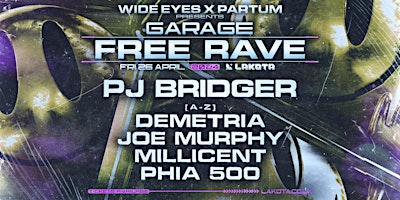 Imagem principal do evento Wide Eyes x  Partum: Free Garage Rave