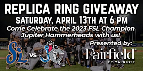 Jupiter Hammerheads Replica Ring Giveaway primary image