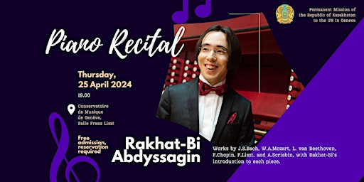 Hauptbild für Rakhat-Bi Abdyssagin. Piano Recital