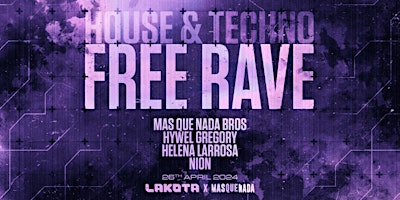 Primaire afbeelding van On The House: House & Techno Free Party