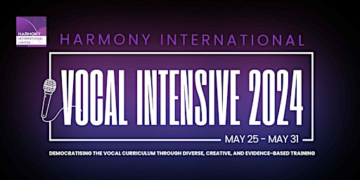Imagem principal do evento Harmony International Vocal Intensive 2024 - online and in person