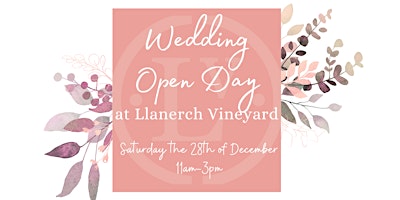 Llanerch Vineyard Wedding Open Day- Saturday 28th December 2024 primary image