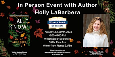 Primaire afbeelding van In Person Event with Author Holly LaBarbera