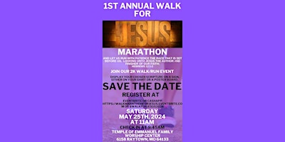 Image principale de Walk Marathon For Jesus