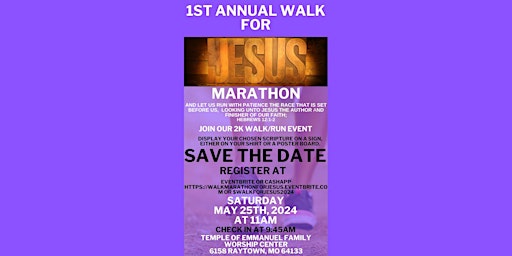 Image principale de Walk Marathon For Jesus