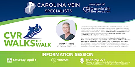 Join us for CVR Walks the Walk - Dr. Greenberg! primary image