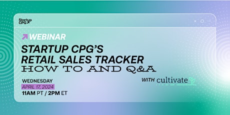 Imagen principal de Startup CPG's Retail Sales Tracker | How-to and Q&A