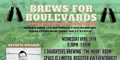 Immagine principale di Brews for Boulevards: community information session and coalition building 