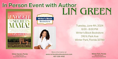 Image principale de In Person Event with Author Lin Green