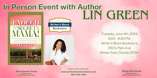 Imagem principal do evento In Person Event with Author Lin Green