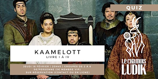 Imagem principal do evento Quiz Kaamelott