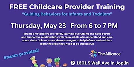 Childcare Provider Training: Guiding Behaviors for Infants and Toddlers