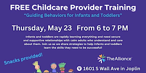 Image principale de Childcare Provider Training: Guiding Behaviors for Infants and Toddlers