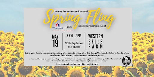 Primaire afbeelding van WestLand Realty Spring Fling