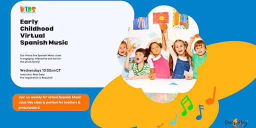 Imagem principal de Virtual Spanish Music Class for Toddlers & Preschoolers