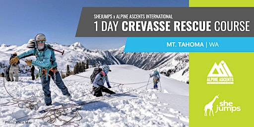 Imagem principal de SheJumps x AAI | 1 Day Crevasse Rescue | Mt. Tahoma (Mt. Rainier) | WA