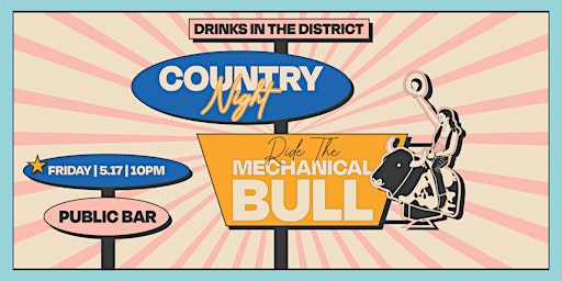 Imagem principal do evento Country Night DC: Ride The Mechanical Bull!