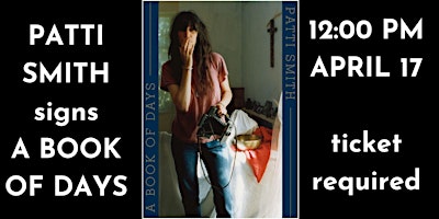 Imagem principal do evento Patti Smith signs A Book of Days!