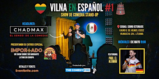 Imagem principal do evento Vilna en Español #1 - Un show especial de comedia stand-up en tu idioma