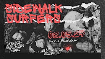 Primaire afbeelding van Sidewalk Surfers Record Release Show|Studio 30