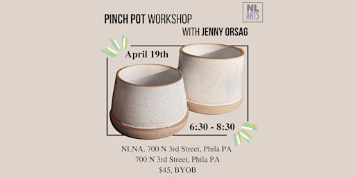 Immagine principale di Pinch Pot Workshop with Jenny Orsag 