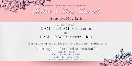 Primaire afbeelding van Mother's Day Brunch (10am or 11am reservations)