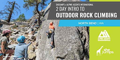 Imagem principal de SheJumps x AAI | 2 Day Intro to Outdoor Rock Climbing | North Bend | WA