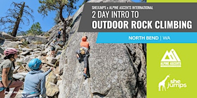 Primaire afbeelding van SheJumps x AAI | 2 Day Intro to Outdoor Rock Climbing | North Bend | WA