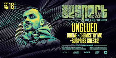 Primaire afbeelding van RESPECT DnB presents UNGLUED (UK) +Surprise Guests TBA!