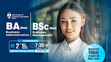 WEBINAR: UK BSC in Business Management Program primary image