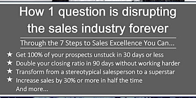 The Greatest Sales Question Ever Asked! primary image