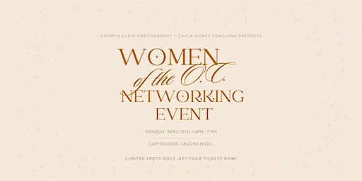 Women of the OC Networking Meet up Event- April primary image