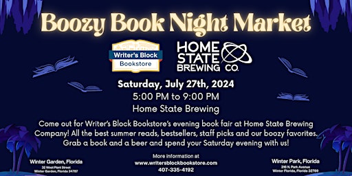 Imagem principal do evento Boozy Book Night Market