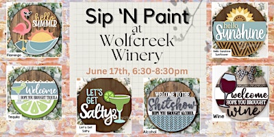 Immagine principale di Wolfcreek Winery Sip & Paint Class 