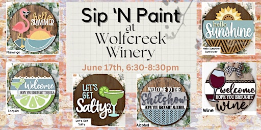 Image principale de Wolfcreek Winery Sip & Paint Class