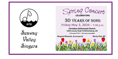 The Seaway Valley Singers celebrate 30 Years of Song!