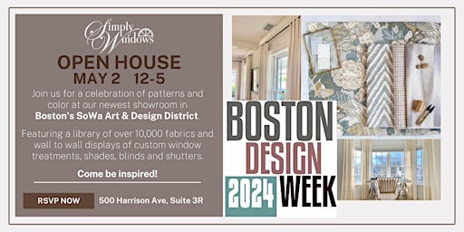 Imagen principal de Simply Windows SoWa Showroom Open House - Boston Design Week 2024