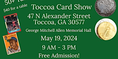 Imagem principal do evento Toccoa Card Show