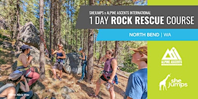 Imagem principal do evento SheJumps x AAI | 1 Day Rock Rescue Course | North Bend | WA