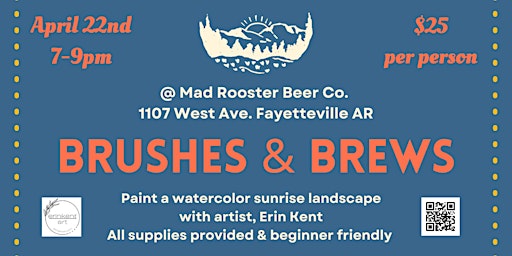 Imagem principal do evento Brushes & Brews at Mad Rooster Beer Co.