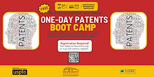 Imagem principal do evento One-Day Patents Boot Camp