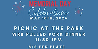 Primaire afbeelding van Williamstown Memorial Day - Picnic at the Park