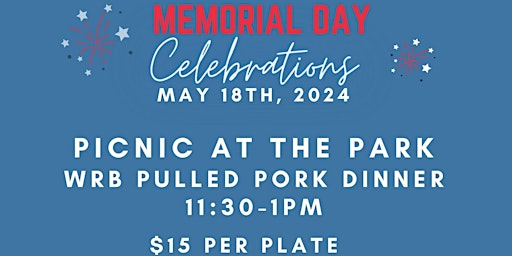 Primaire afbeelding van Williamstown Memorial Day - Picnic at the Park