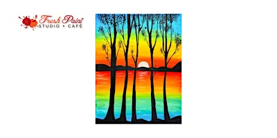 Hauptbild für In-Studio Paint Night - Summer Rainbow Skies Acrylic Painting