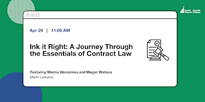 Immagine principale di Ink it Right: A Journey Through the Essentials of Contract Law (In Person) 