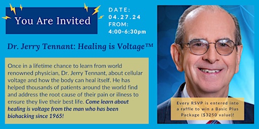 Imagem principal do evento Exclusive Live Q&A with Dr. Jerry Tennant (pioneer of Healing is Voltage™)