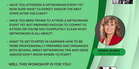 NETWORKING SKILLS VIRTUAL WORKSHOP:  Create More Connections/Opportunities!