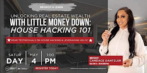 Primaire afbeelding van Unlocking Real Estate Wealth with Little Money Down: House Hacking 101