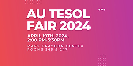 Hauptbild für AU TESOL Fair 2024